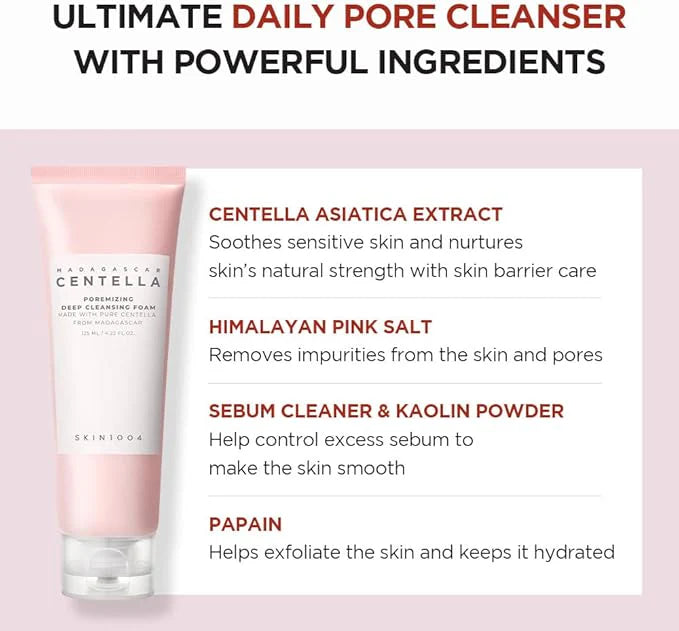 CENTELLA POREMIZING DEEP CLEANSING FOAM 210ML