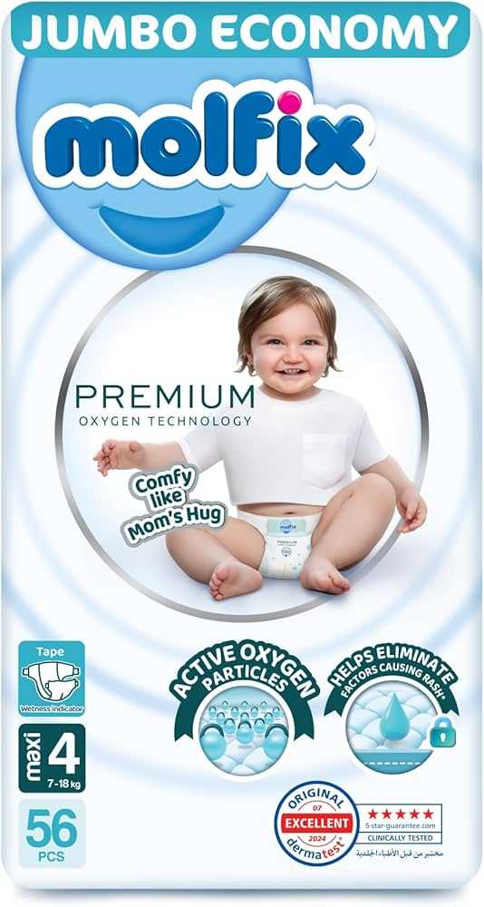 Molfix Oxygen Baby Diapers NO.4 (56 Pcs)