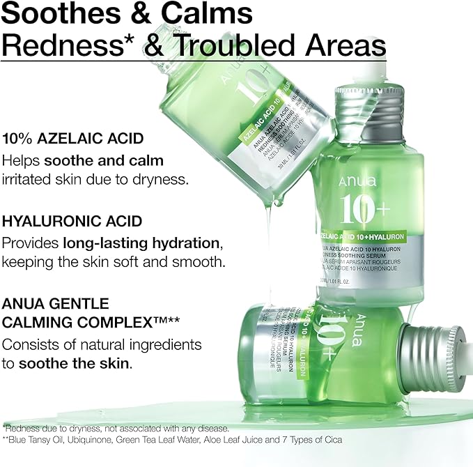 ANUA AZELAIC ACID 10 + HYALURON SERUM 30ML