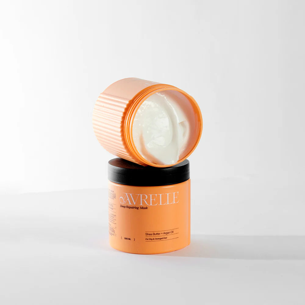 AVRELLE SHEABUTTER & ARGAN HAIR MASK 500ML