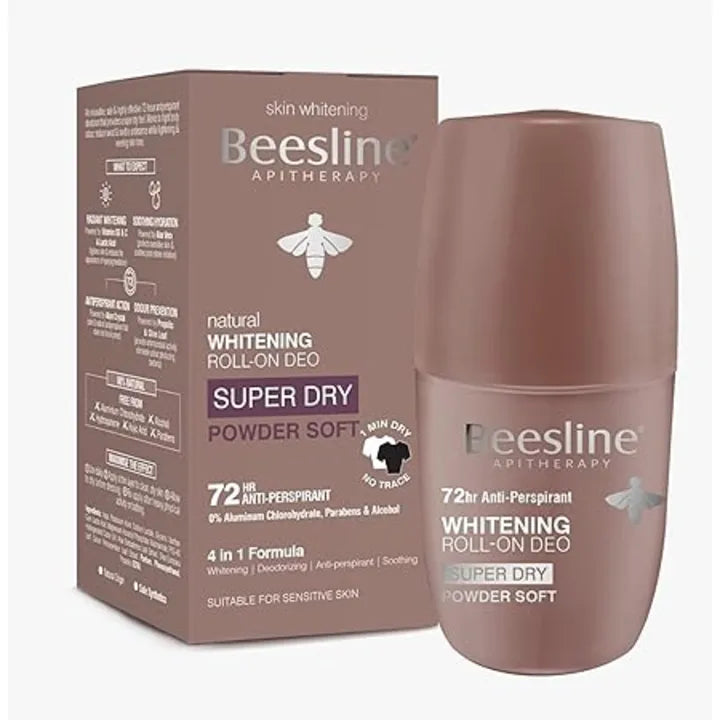 Beesline White. Roll On 50ml Super Dry Powder Soft