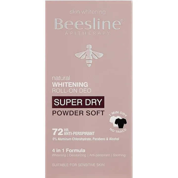 Beesline White. Roll On 50ml Super Dry Powder Soft