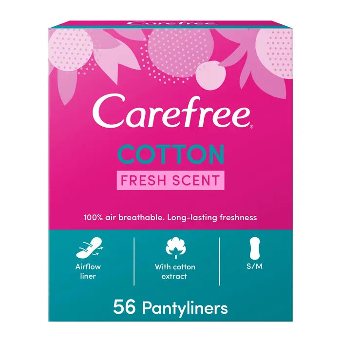 Care Free Daily Cotton Fresh Scent 56Pcs