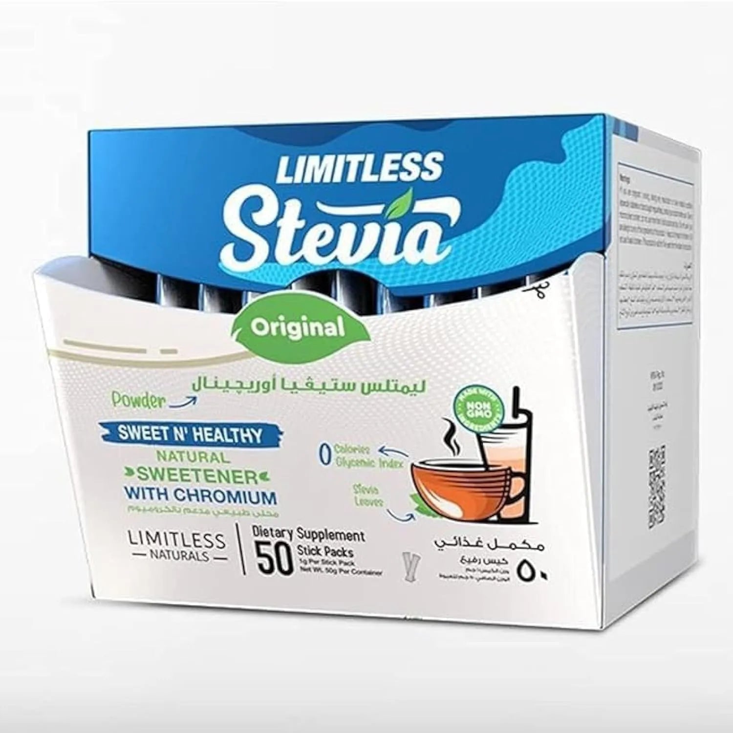 Limitless Stevia Original 50 Stick Packs