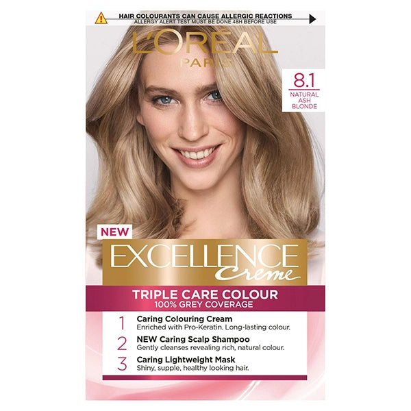 Loreal Excellence 8.1 (Light Ash Blonde)