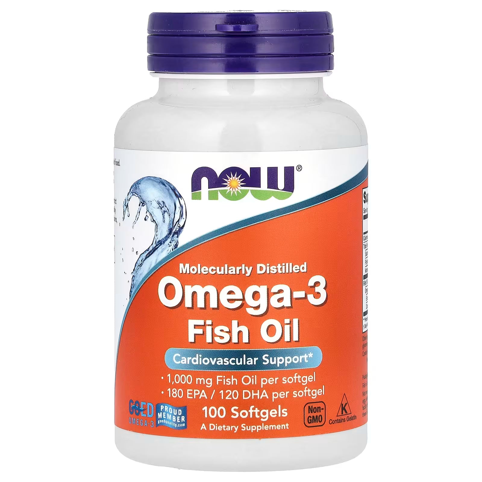 Omega 3 Fish Oil 1000MG 100 Soft Gel (Now)