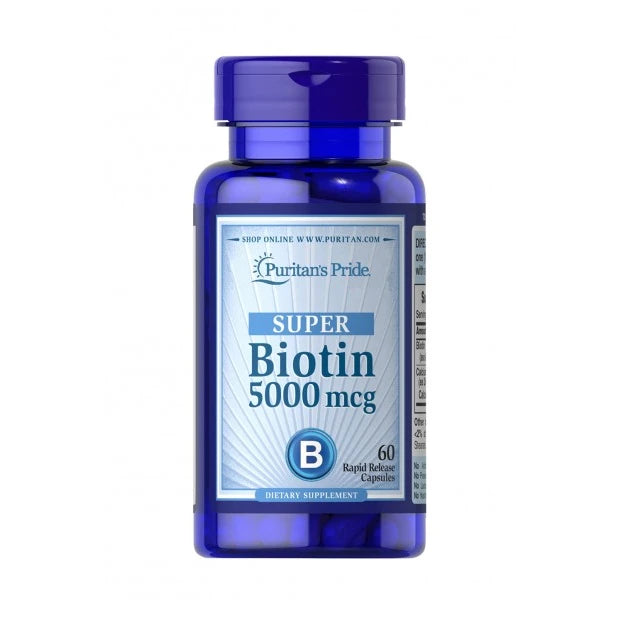 Super Biotine 5000 mg 60 Cap Puritans Pride
