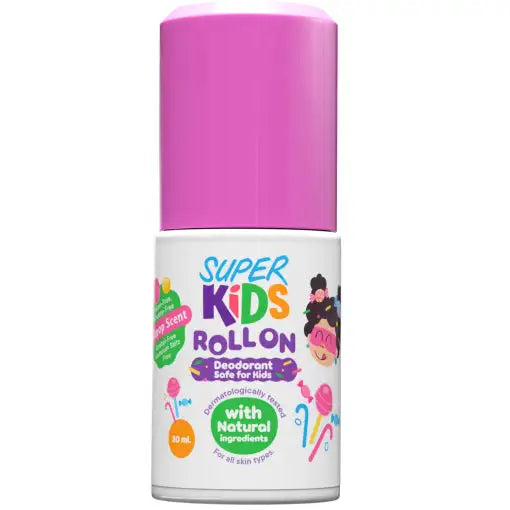 Super Kids Deodorant Roll On 30ml Lollipop Scent