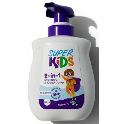 Super Kids Shampo & Conditioner 2in1 (Blueberry) 500ml