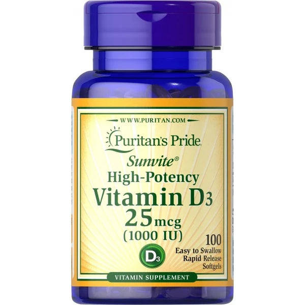 Vitamin D3-1000 I.U. 100 Cap Puritans Pride