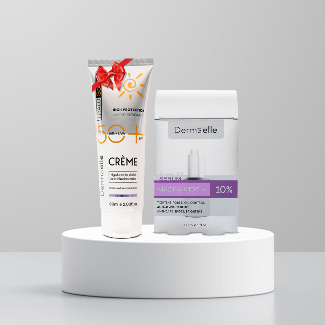 Dermaelle NIACINAMIDE10% Duo (Serum + Free Sunscreen)