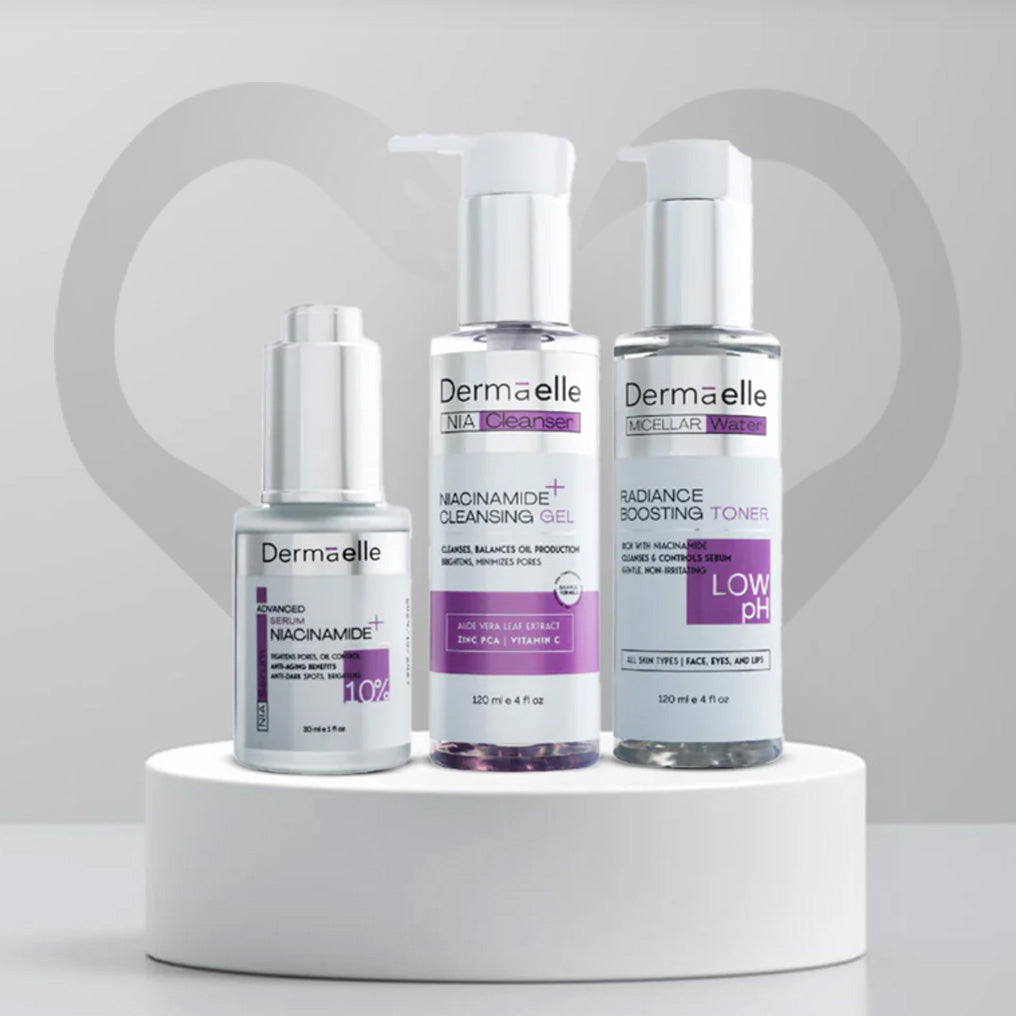 Your 3-Step Routine: A Beginner's Guide to the Dermaelle Niacinamide Skincare Kit