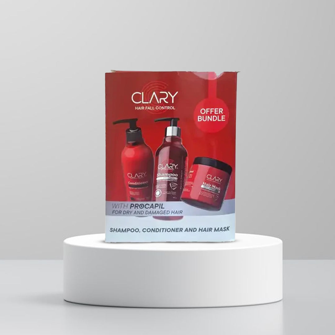 Clary Hair Fall Control Shampoo+cond+free Mask Off