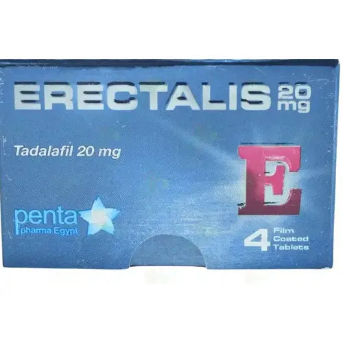 Erectalis Tadalafil 20 mg Tablets – 4 Tablets
