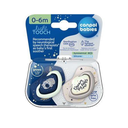 CANPOL SILICONE SOOTHER (0-6M) 2PCS BLUE