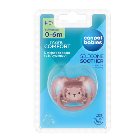 CANPOL SILICONE SOOTHER (0-6M) PINK