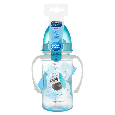 CANPOL NON SPILL CUP 240ML BLUE +6