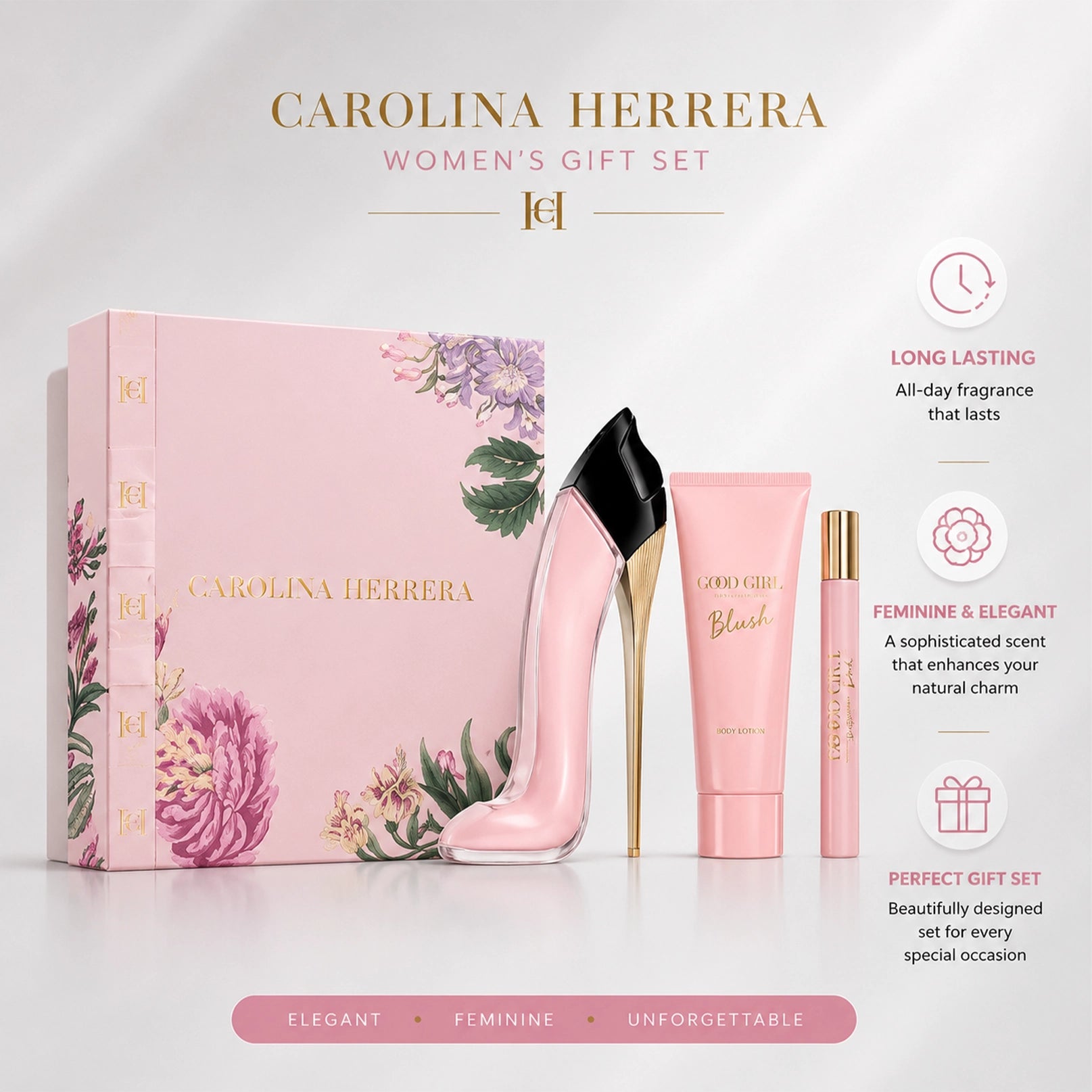 C.HERRERA GOOD GIRL BLUSH F/W SET 3PCS