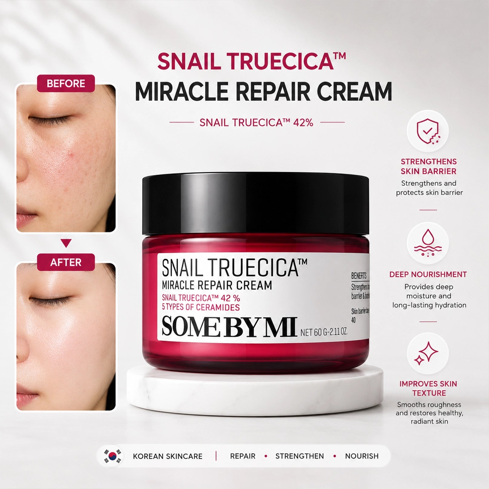 Some by Mi Snail Truecica Repair Cream 60g