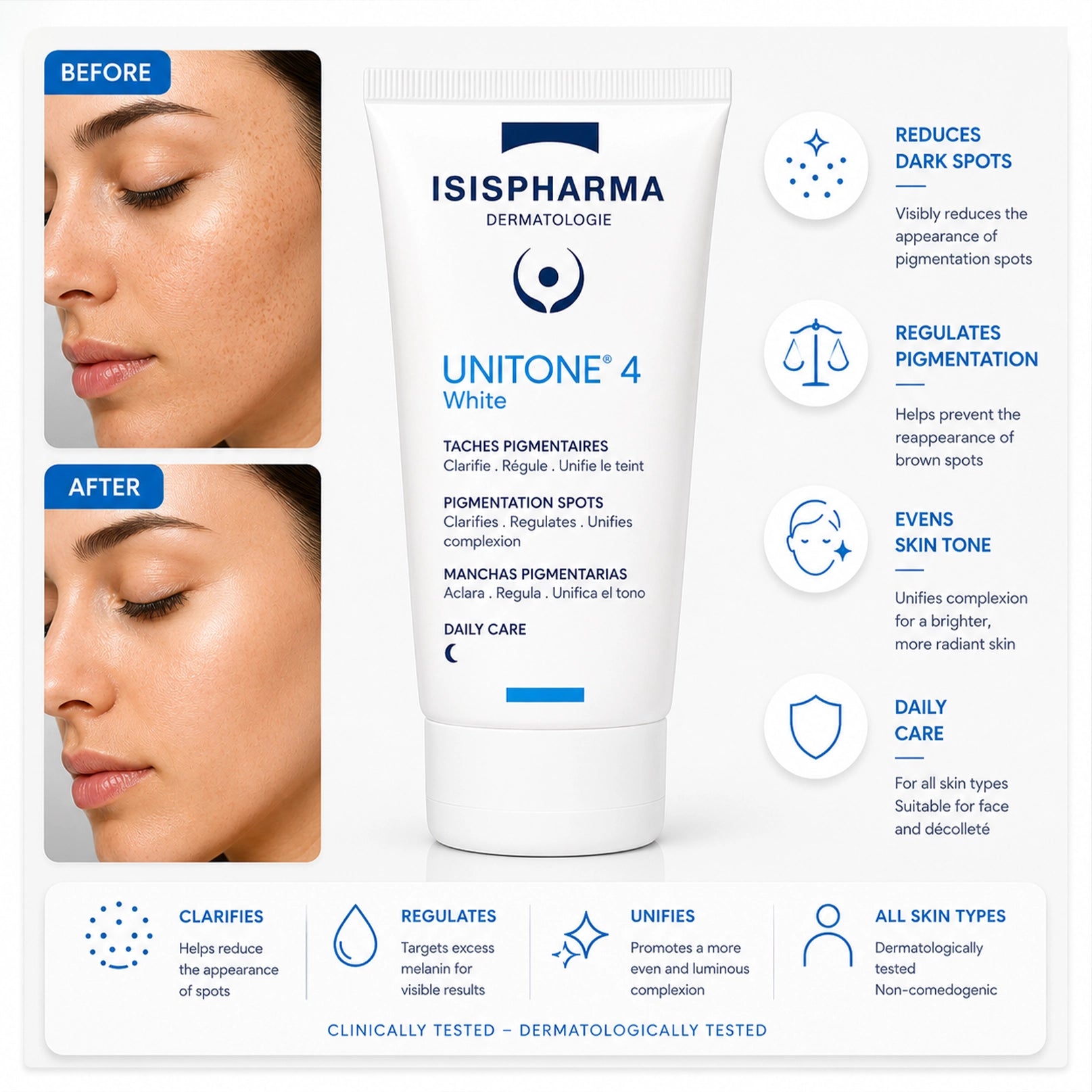 ISISPHARMA Unitone 4 White  Cream Night Care