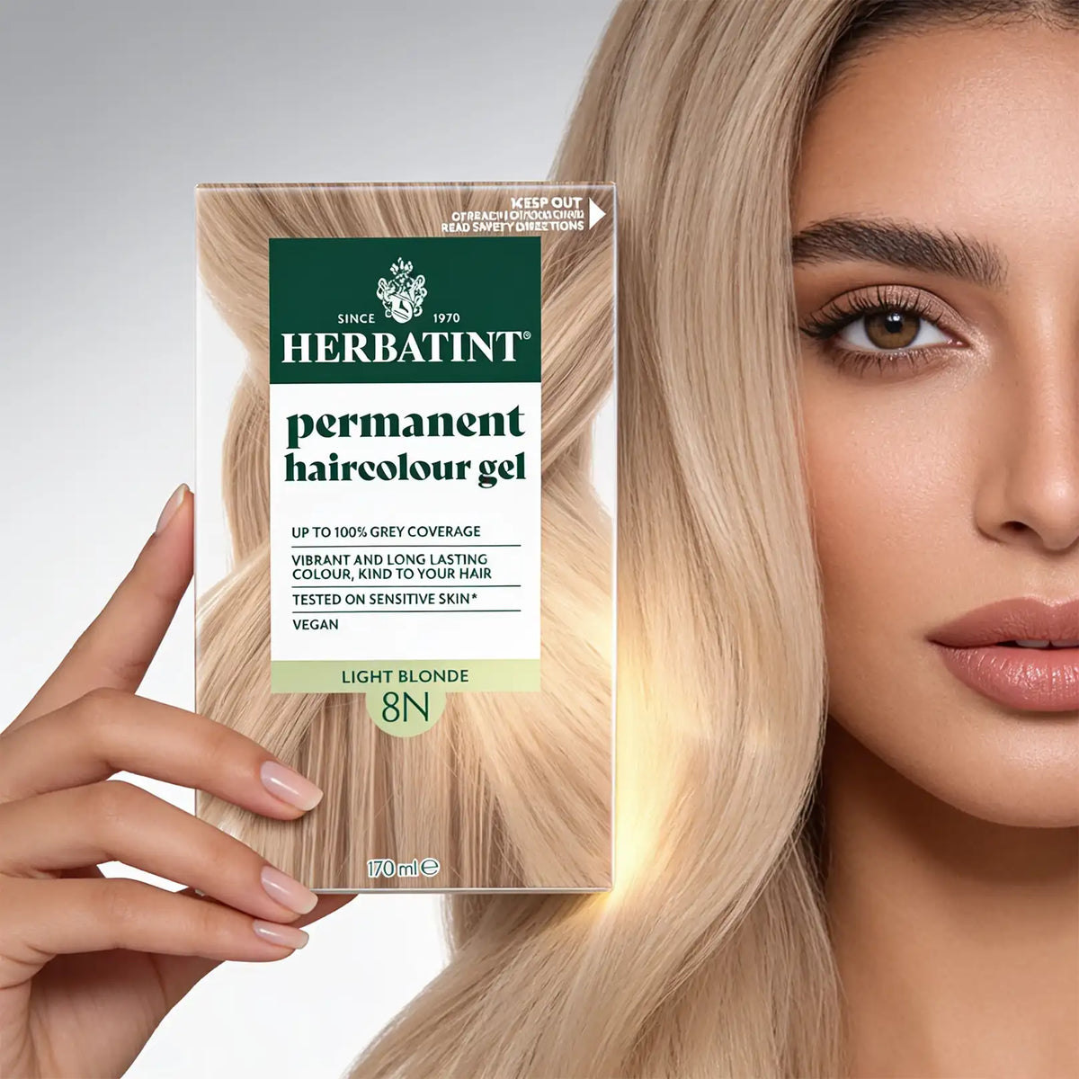 Herbatint Permanent Haircolour Gel 8N Light Blonde