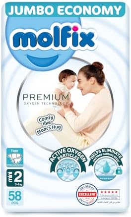 Molfix Oxygen Baby Diapers NO.2 (58 Pcs)