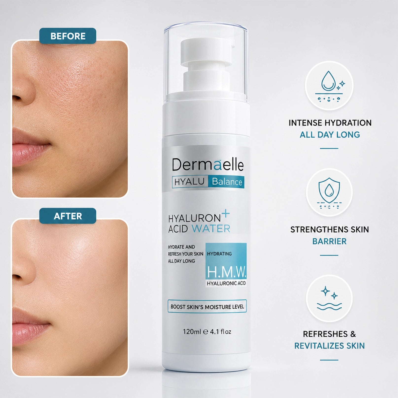 Dermaelle Advanc Hyaluron Acid Water 120ml