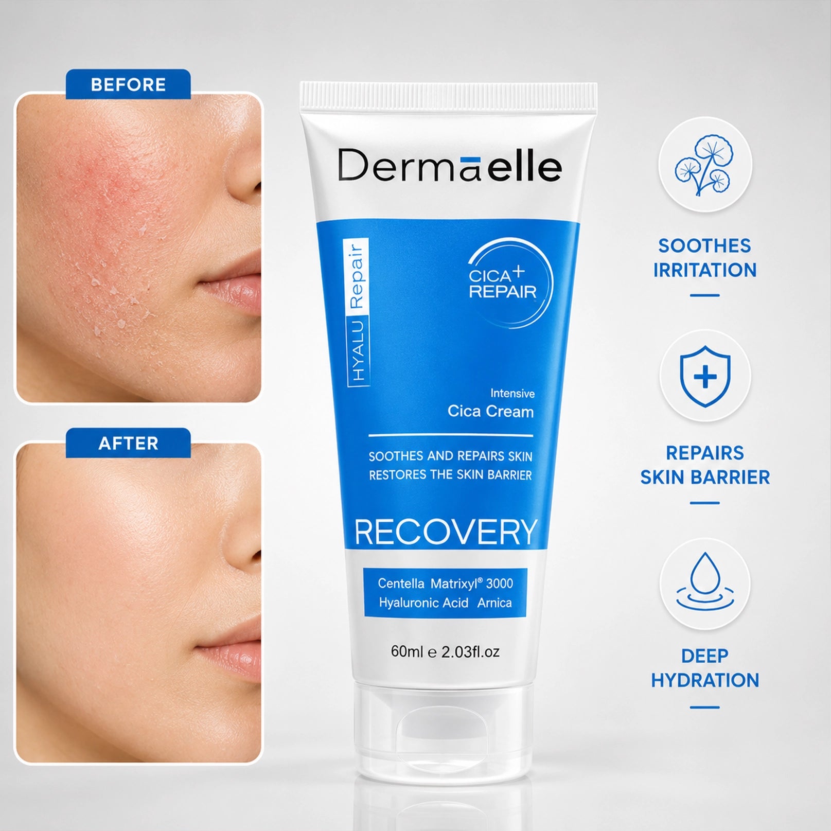 Dermaelle Hyalurepair Cica Cream 60ml
