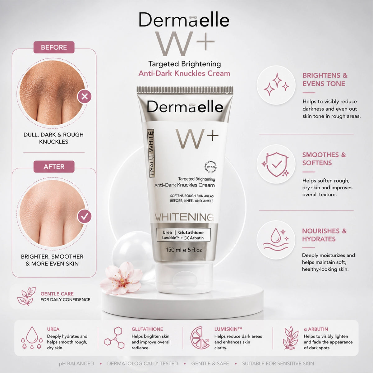 Dermaelle Hyaluwhite Anti-dark Knuckles Cream 150ml