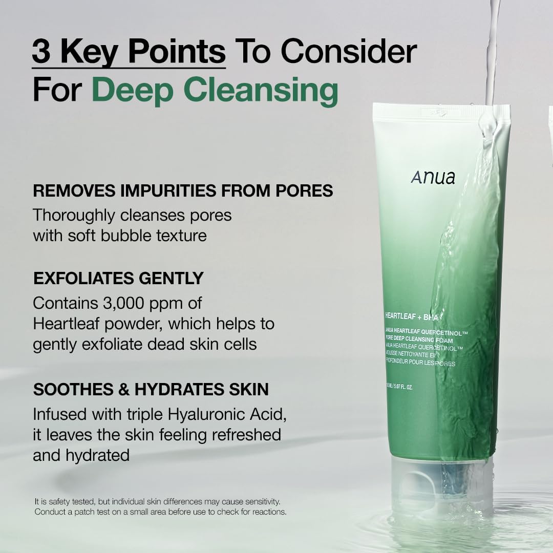 ANUA HEARTLEAF + BHA CLEANSING FOAM 150ML