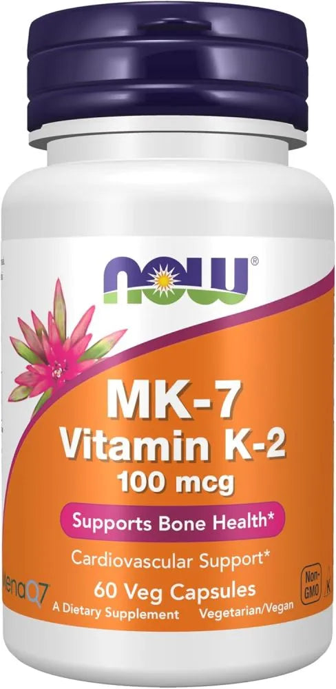 Now Foods Vitamin K-2 (Mk7) 100 Mcg 60 Veg Capsules