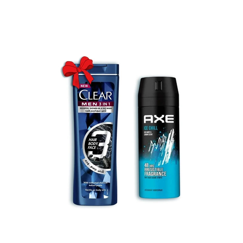 بخاخ الجسم Axe 150 مل آيس تشيل + بخاخ شفاف 90 مل أوف