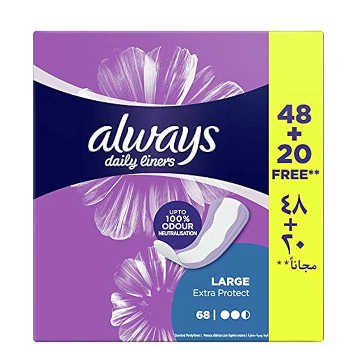 Always Daily Large Extra Protect 48+20PCS Free