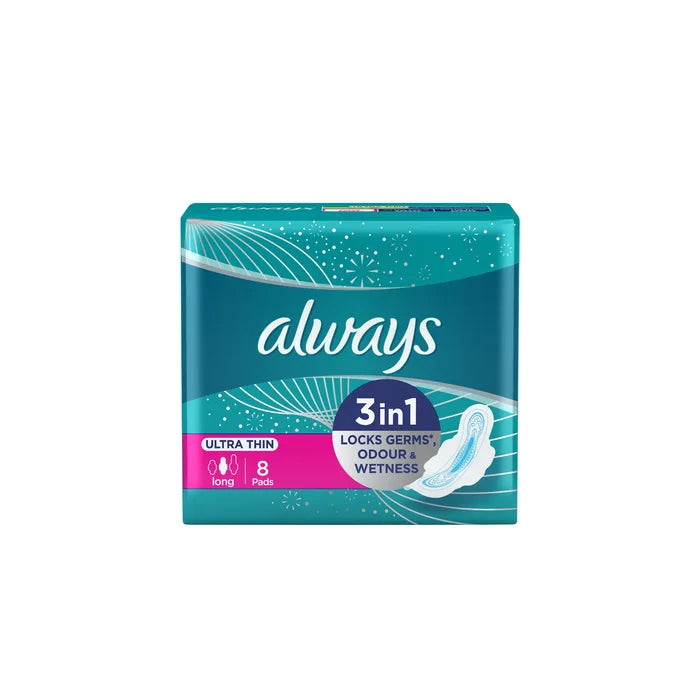Always Ultra Thin Aloe Long 8Pcs