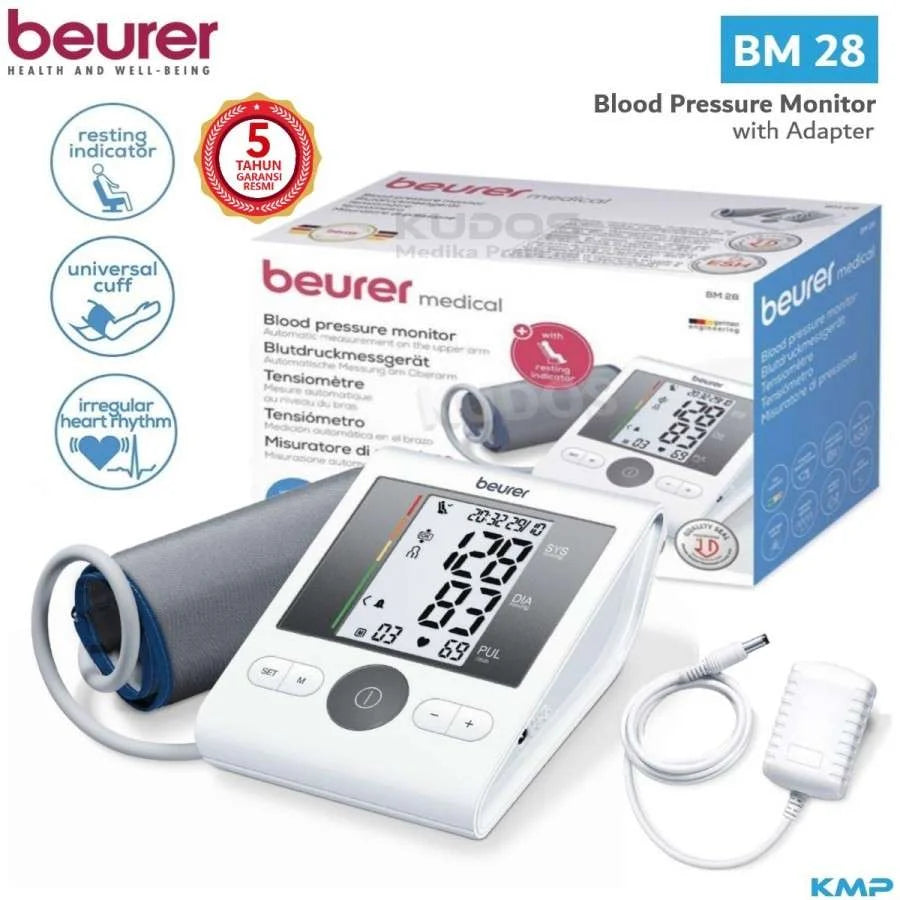 BEURER BLOOD PRESSURE BM 28 جهاز ضغط زراع+ادابتور
