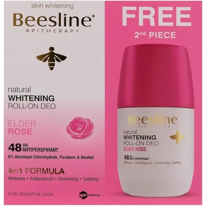 Beesline White. Roll On 50ml Elder Rose 1+1 Off