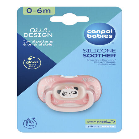 CANPOL SILICONE SOOTHER (0-6M) PANDA