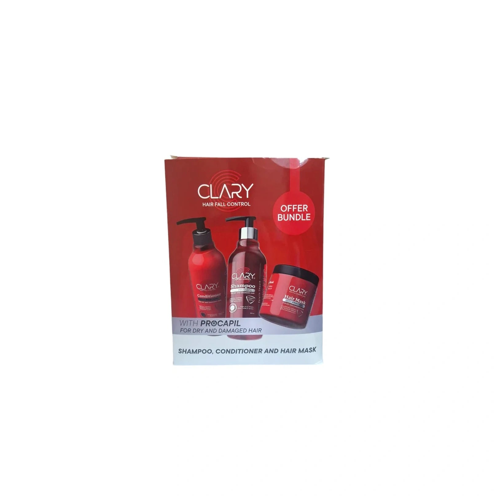 Clary Hair Fall Control Shampoo+cond+free Mask Off