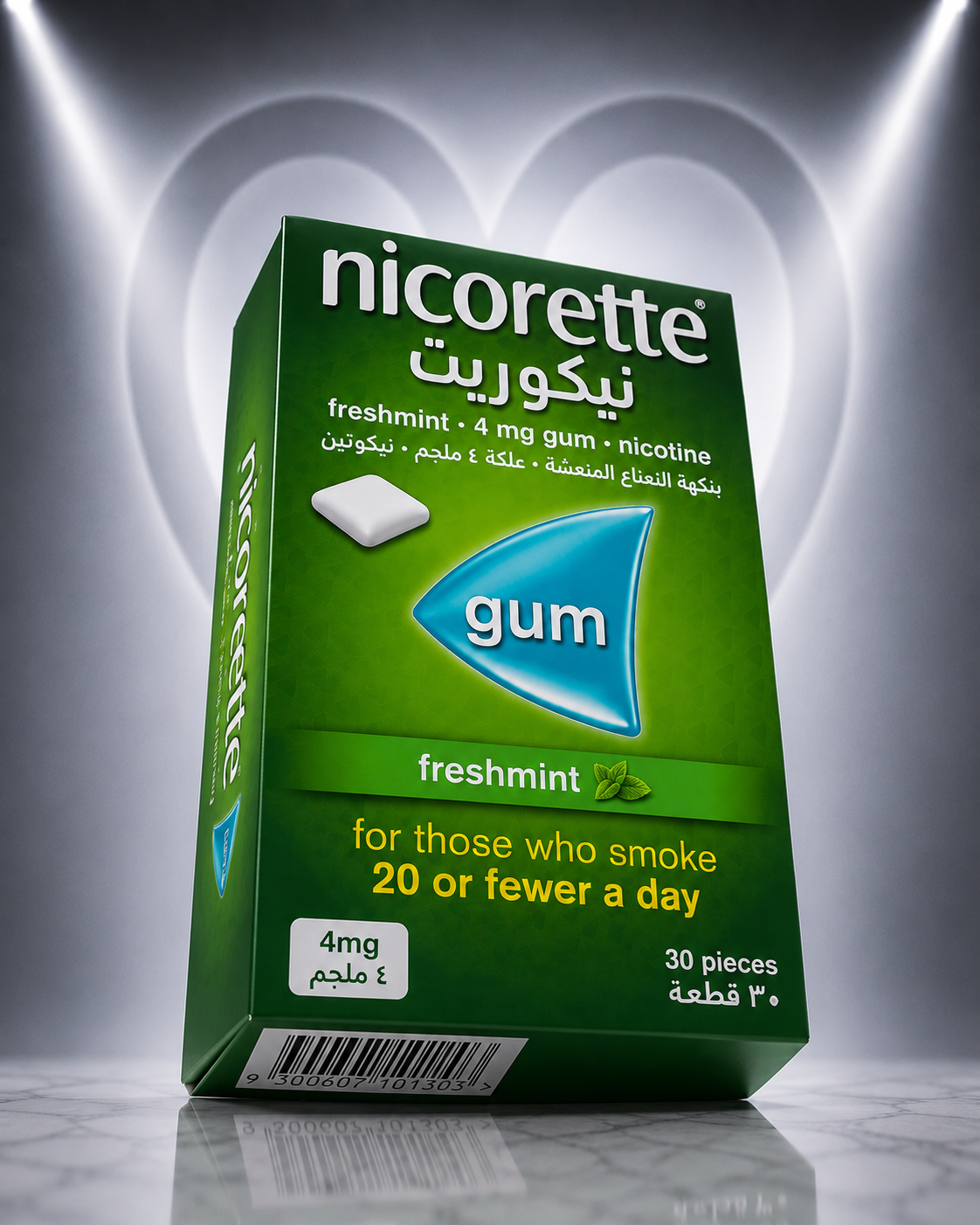 Nicorette Freshmint 4mg Nicotine Gum (30 Pieces)