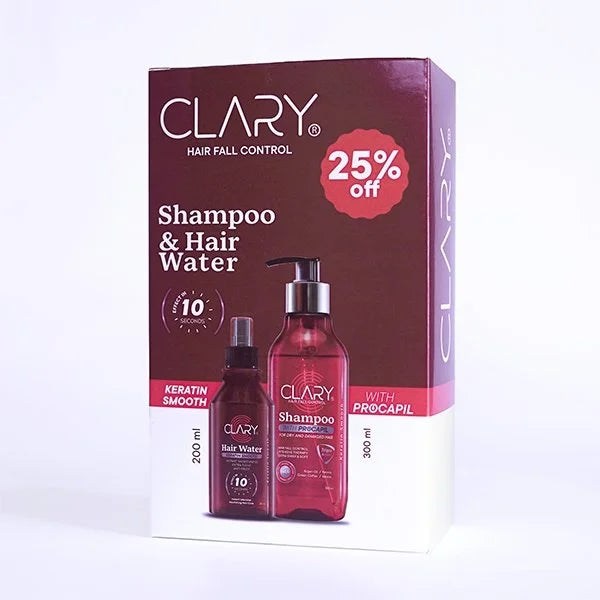Clary Hair Fall Control Shampoo & Hair Water Off 450ml