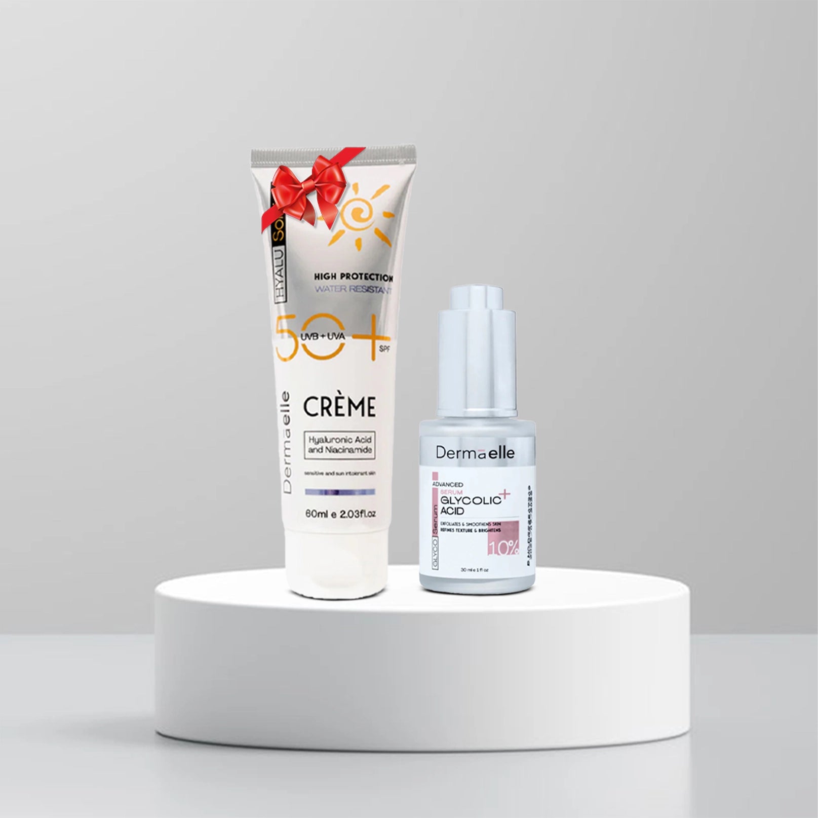 Dermaelle Glycolic Acid 10% Duo (Serum + Free Sunscreen)