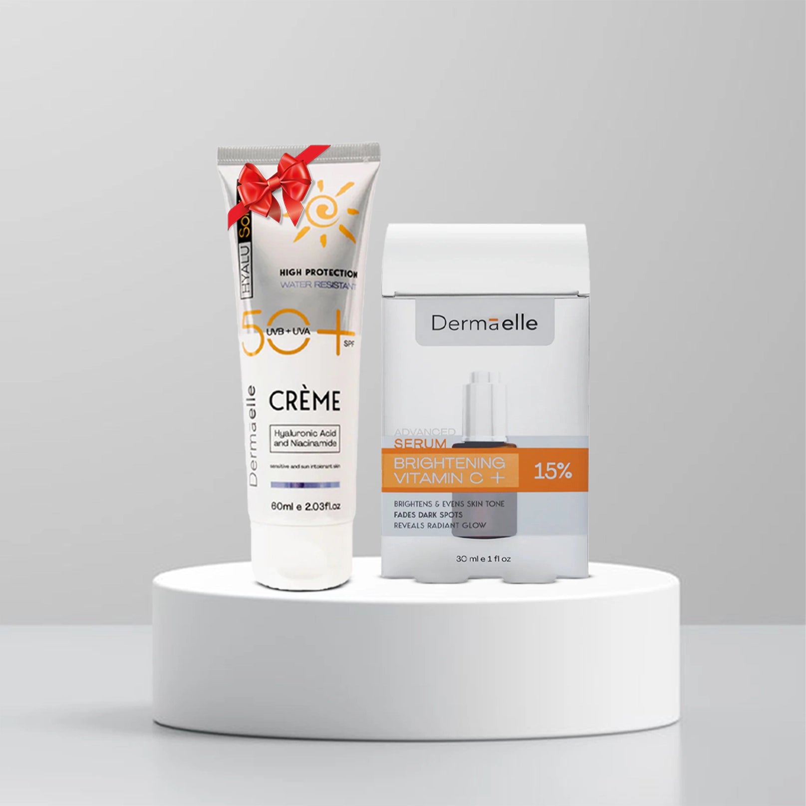 Dermaelle VITAMIN C 15% Duo (Serum + Free Sunscreen)