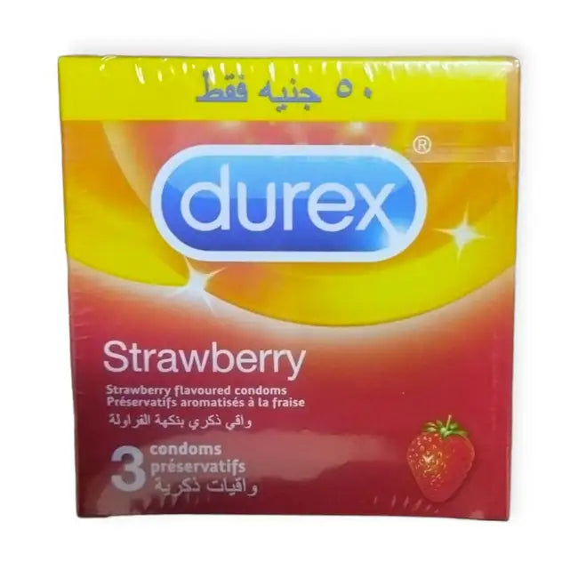 Durex 3 Condoms Strawberry Ofeer