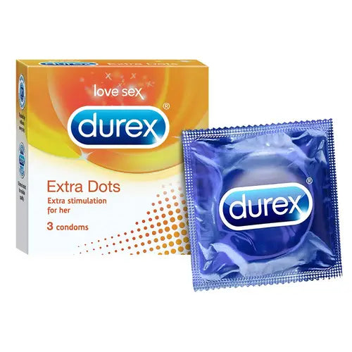 Durex Extra Dots Condoms 3PCS Imp