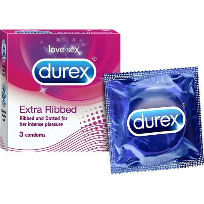 Durex Extra Ribbed Condoms 3PCS Imp