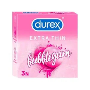 Durex Extra Thin Bubble Gum Condoms 3PCS Imp