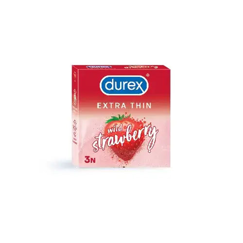 Durex Extra Thin Wild Strawberry Condoms 3PCS Imp