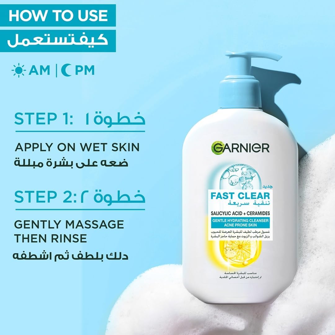 GARNIER FAST CLEAR GENTLE HYDRAT CLEANS 250ML