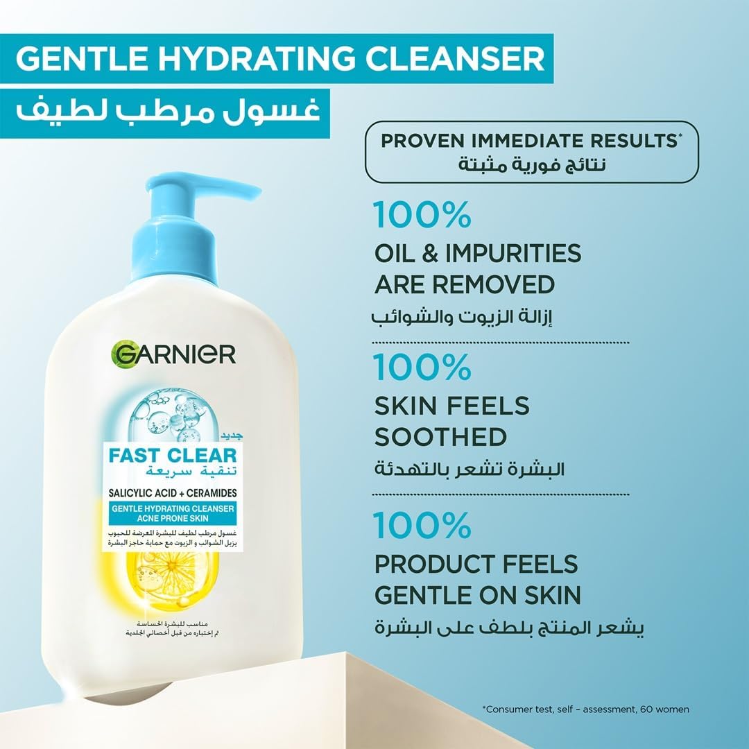 GARNIER FAST CLEAR GENTLE HYDRAT CLEANS 250ML
