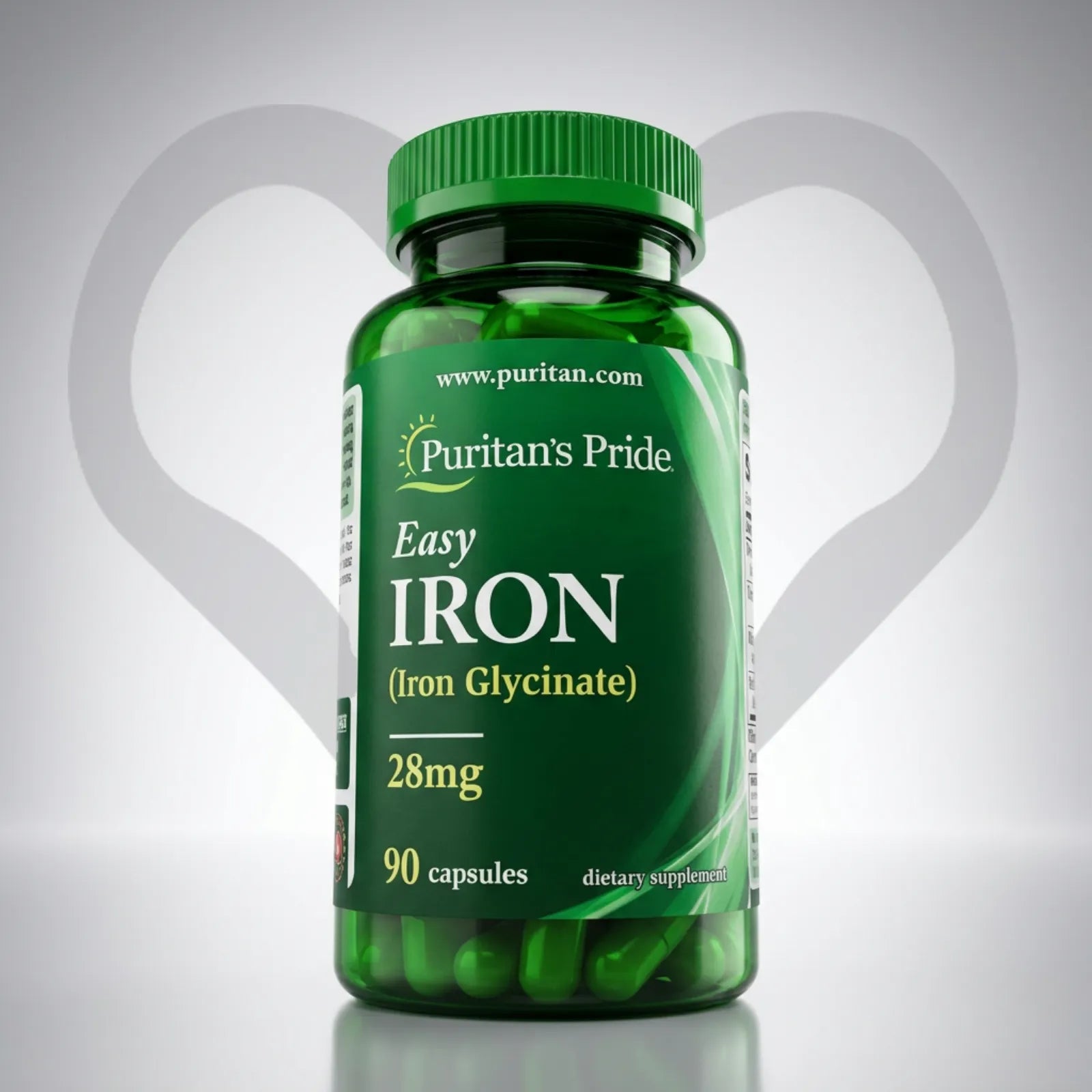 Puritan’s Pride Easy Iron (Iron Glycinate) 28mg – 90 Capsules